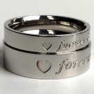 2 pcs Personalized Titanium Steel Couples Rings, Engagement Rings, Wedding bands, His and Her Rings