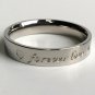 2 pcs Personalized Titanium Steel Couples Rings, Engagement Rings, Wedding bands, His and Her Rings