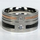 2 pcs Personalized Titanium Steel Couples Rings, Engagement Rings, Wedding bands, His and Her Rings
