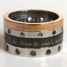 2 pcs Personalized Titanium Steel Couples Rings, Engagement Rings, Wedding bands, His and Her Rings