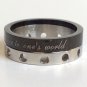 2 pcs Personalized Titanium Steel Couples Rings, Engagement Rings, Wedding bands, His and Her Rings