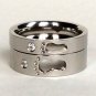 2 pcs Personalized Titanium Steel Couples Rings, Engagement Rings, Wedding bands, His and Her Rings