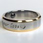 2 pcs Personalized Titanium Steel Couples Rings, Engagement Rings, Wedding bands, His and Her Rings