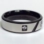 2 pcs Personalized Titanium Steel Couples Rings, Engagement Rings, Wedding bands, His and Her Rings