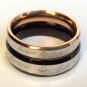 2 pcs Personalized Titanium Steel Couples Rings, Engagement Rings, Wedding bands, His and Her Rings
