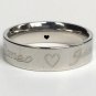 2 pcs Personalized Titanium Steel Couples Rings, Engagement Rings, Wedding bands, His and Her Rings