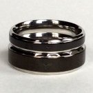2 pcs Personalized Titanium Steel Couples Rings, Engagement Rings, Wedding bands, His and Her Rings