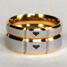 2 pcs Personalized Titanium Steel Couples Rings, Engagement Rings, Wedding bands, His and Her Rings