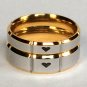 2 pcs Personalized Titanium Steel Couples Rings, Engagement Rings, Wedding bands, His and Her Rings