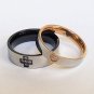 2 pcs Personalized Titanium Steel Couples Rings, Engagement Rings, Wedding bands, His and Her Rings