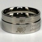 2 pcs Personalized Titanium Steel Couples Rings, Engagement Rings, Wedding bands, His and Her Rings