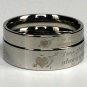 2 pcs Personalized Titanium Steel Couples Rings, Engagement Rings, Wedding bands, His and Her Rings