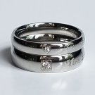 2 pcs Personalized Titanium Steel Couples Rings, Engagement Rings, Wedding bands, His and Her Rings