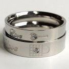 2 pcs Personalized Titanium Steel Couples Rings, Engagement Rings, Wedding bands, His and Her Rings
