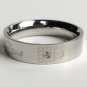 2 pcs Personalized Titanium Steel Couples Rings, Engagement Rings, Wedding bands, His and Her Rings