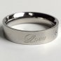 2 pcs Personalized Titanium Steel Couples Rings, Engagement Rings, Wedding bands, His and Her Rings