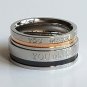 2 pcs Personalized Titanium Steel Couples Rings, Engagement Rings, Wedding bands, His and Her Rings