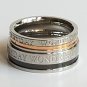 2 pcs Personalized Titanium Steel Couples Rings, Engagement Rings, Wedding bands, His and Her Rings