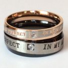 2 pcs Personalized Titanium Steel Couples Rings, Engagement Rings, Wedding bands, His and Her Rings