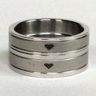 2 pcs Personalized Titanium Steel Couples Rings, Engagement Rings, Wedding bands, His and Her Rings