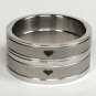 2 pcs Personalized Titanium Steel Couples Rings, Engagement Rings, Wedding bands, His and Her Rings