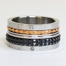 2 pcs Personalized Titanium Steel Couples Rings, Engagement Rings, Wedding bands, His and Her Rings