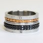 2 pcs Personalized Titanium Steel Couples Rings, Engagement Rings, Wedding bands, His and Her Rings