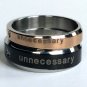 2 pcs Personalized Titanium Steel Couples Rings, Engagement Rings, Wedding bands, His and Her Rings