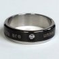 2 pcs Personalized Titanium Steel Couples Rings, Engagement Rings, Wedding bands, His and Her Rings
