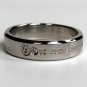 2 pcs Personalized Titanium Steel Couples Rings, Engagement Rings, Wedding bands, His and Her Rings