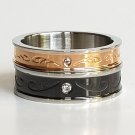 2 pcs Personalized Titanium Steel Couples Rings, Engagement Rings, Wedding bands, His and Her Rings