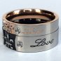 2 pcs Personalized Titanium Steel Couples Rings, Engagement Rings, Wedding bands, His and Her Rings
