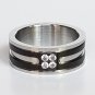 2 pcs Personalized Titanium Steel Couples Rings, Engagement Rings, Wedding bands, His and Her Rings