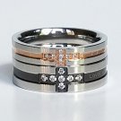 2 pcs Personalized Titanium Steel Couples Rings, Engagement Rings, Wedding bands, His and Her Rings