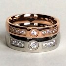 2 pcs Personalized Titanium Steel Couples Rings, Engagement Rings, Wedding bands, His and Her Rings