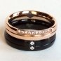 2 pcs Personalized Titanium Steel Couples Rings, Engagement Rings, Wedding bands, His and Her Rings