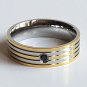 2 pcs Personalized Titanium Steel Couples Rings, Engagement Rings, Wedding bands, His and Her Rings