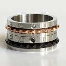 2 pcs Personalized Titanium Steel Couples Rings, Engagement Rings, Wedding bands, His and Her Rings