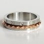 2 pcs Personalized Titanium Steel Couples Rings, Engagement Rings, Wedding bands, His and Her Rings