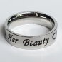 2 pcs Personalized Titanium Steel Couples Rings, Engagement Rings, Wedding bands, His and Her Rings