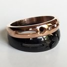 2 pcs Personalized Titanium Steel Couples Rings, Engagement Rings, Wedding bands, His and Her Rings