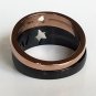 2 pcs Personalized Titanium Steel Couples Rings, Engagement Rings, Wedding bands, His and Her Rings