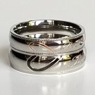 2 pcs Personalized Titanium Steel Couples Rings, Engagement Rings, Wedding bands, His and Her Rings
