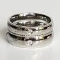 2 pcs Personalized Titanium Steel Couples Rings, Engagement Rings, Wedding bands, His and Her Rings