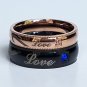 2 pcs Personalized Titanium Steel Couples Rings, Engagement Rings, Wedding bands, His and Her Rings
