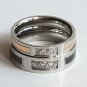 2 pcs Personalized Titanium Steel Couples Rings, Engagement Rings, Wedding bands, His and Her Rings