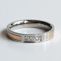2 pcs Personalized Titanium Steel Couples Rings, Engagement Rings, Wedding bands, His and Her Rings