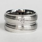 2 pcs Personalized Titanium Steel Couples Rings, Engagement Rings, Wedding bands, His and Her Rings