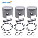 3pcs 688-11635 Piston Kit &688-11604 Ring +025 For Yamaha Outboard 2T 75 85 90HP 3pcs 688-11635 Piston Kit &688-11604 Ring +025 For Yamaha Outboard 2T 75 85 90HP