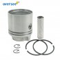 2pcs 6G1-11631 Piston &6G1-11610 Ring STD Kit For Yamaha Outboard 2T 6-8HP Motor
